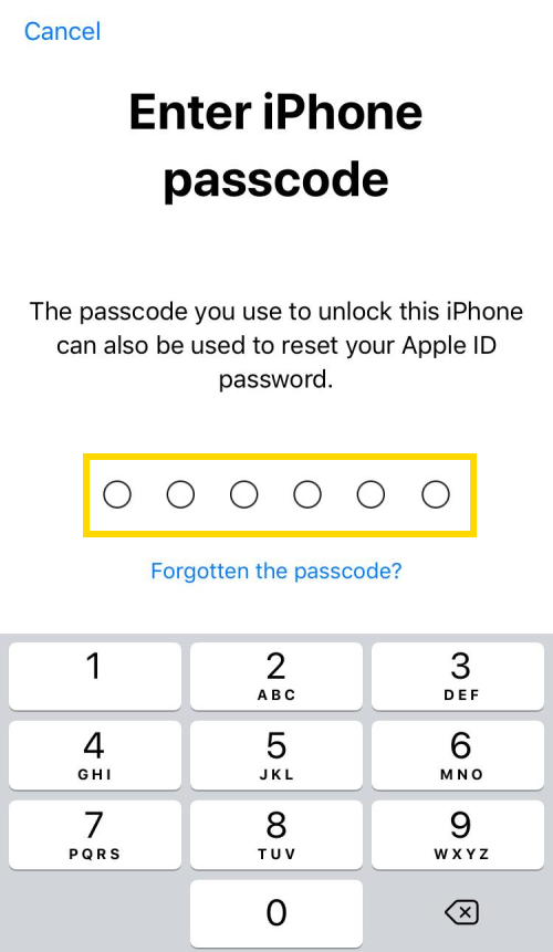 13 ขั้นตอนที่ 5 กรอกรหัสผ่าน iPhone