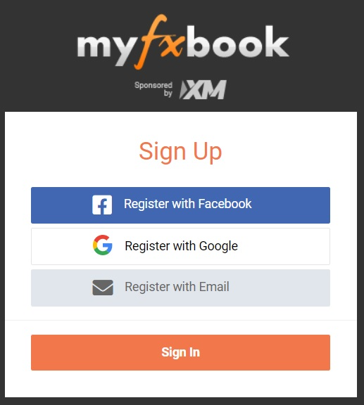 สมัคร Myfxbook