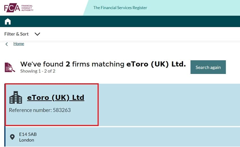 etoro ใบอนุญาต FCA