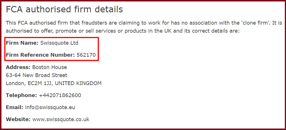 2 Swissquote Ltd ได้รับใบอนุญาตจาก FCA