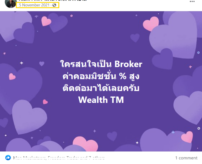 Wealth TM การทำตลาดในไทย
