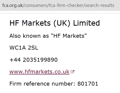 HFM ใบอนุญาต FCA HFM ใบอนุญาต FCA