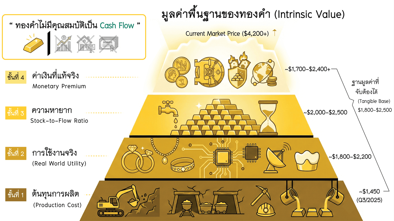 มูลค่าพื้นฐาน (Intrinsic Value) ของทองคำคืออะไร