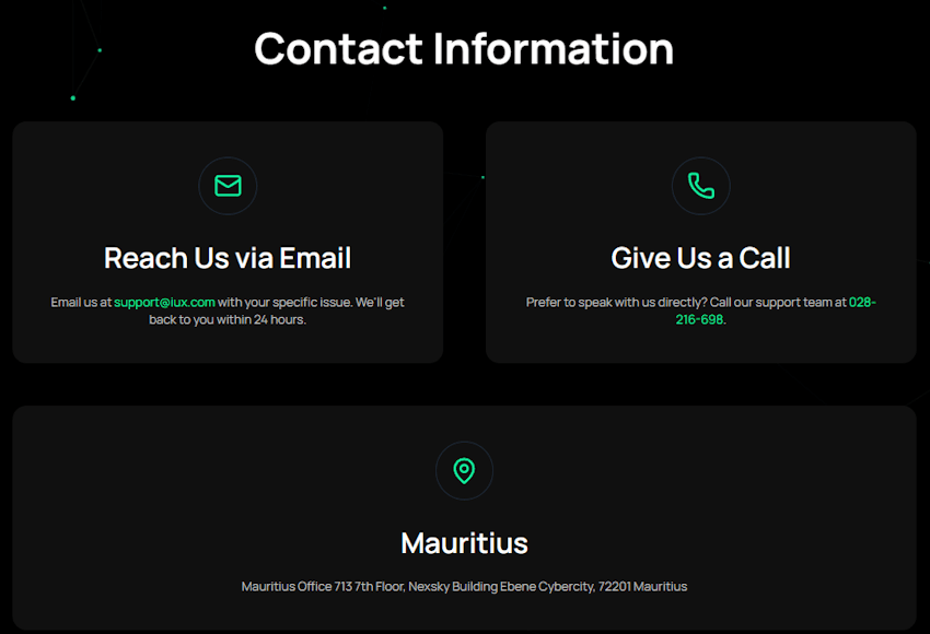 IUX ติดต่อ 2026