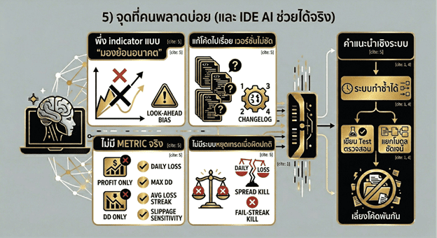 5 จุดที่คนพลาดบ่อย และ IDE AI ช่วยได้จริง 5 จุดที่คนพลาดบ่อย และ IDE AI ช่วยได้จริง